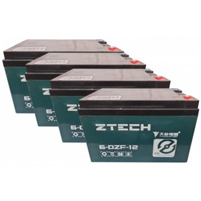 Set di 4 batterie ZTECH da 12V 12Ah
