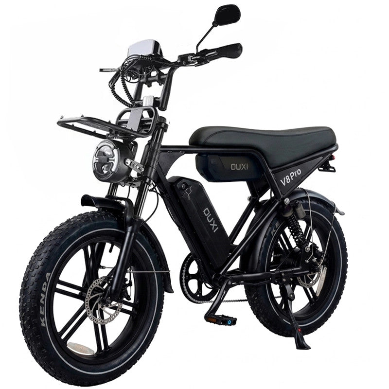 E-bike Fat Ouxi V8 Pro 750W 48V con doppia batteria e sospensioni complete