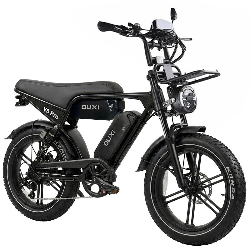 E-bike Fat Ouxi V8 Pro 750W 48V con doppia batteria e sospensioni complete